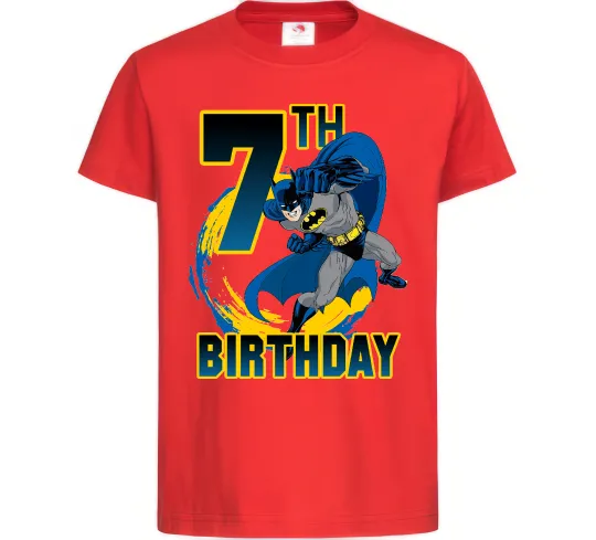 Детская футболка Batman Birthday 7 Красный фото
