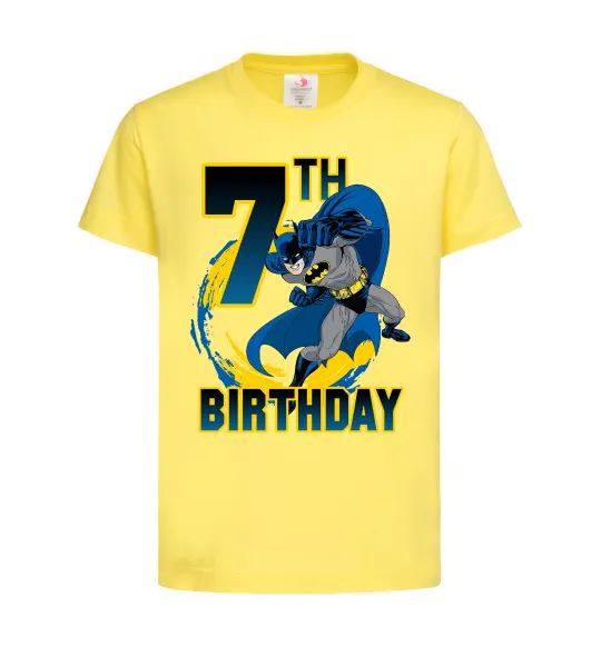 Детская футболка Batman Birthday 7 Лимонный фото