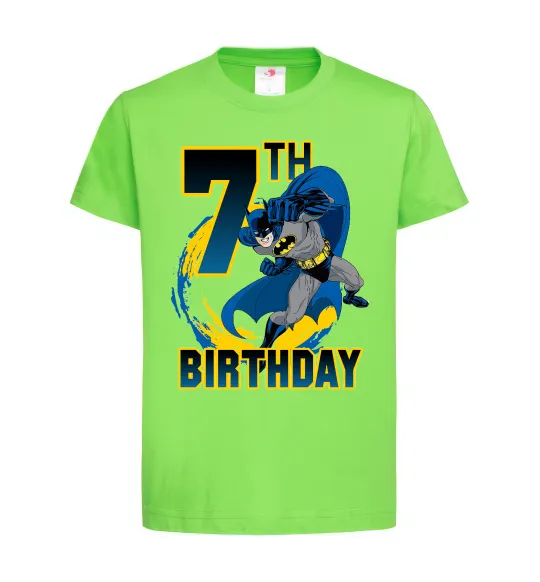 Детская футболка Batman Birthday 7 Лаймовый фото