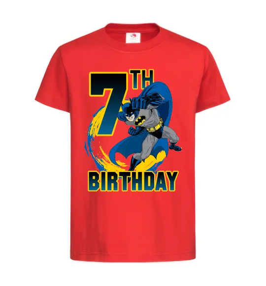 Детская футболка Batman Birthday 7 Красный фото