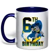 Чашка с цветной ручкой Batman birthday 6 Глубокий темно-синий фото