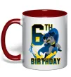 Чашка с цветной ручкой Batman birthday 6 Красный фото