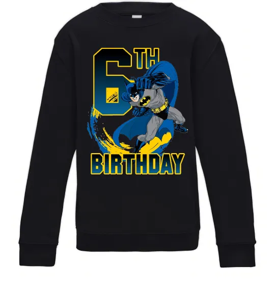 Детский Свитшот Batman birthday 6 Черный фото