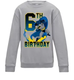 Детский Свитшот Super wings birthday 6 Серый меланж фото