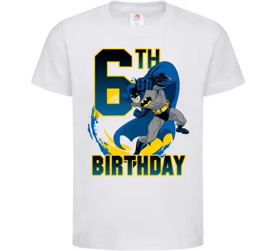 Детская футболка Batman birthday 6 Белый фото