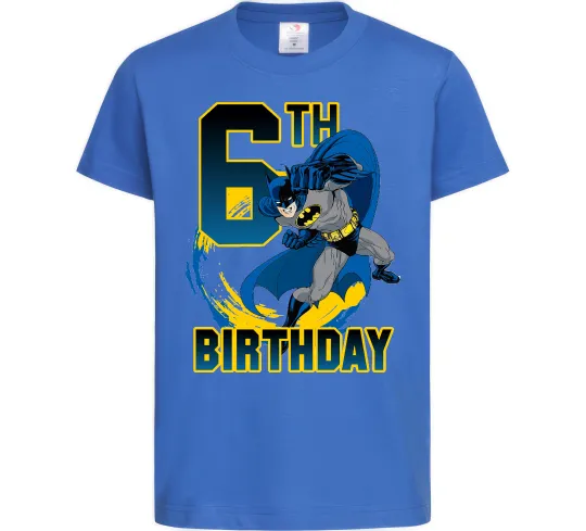 Детская футболка Batman birthday 6 Ярко-синий фото