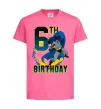 Дитяча футболка Batman birthday 6 Яскраво-рожевий фото