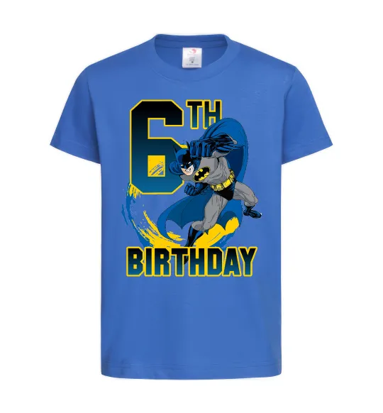 Дитяча футболка Batman birthday 6 Яскраво-синій фото