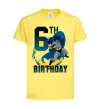 Дитяча футболка Batman birthday 6 Лимонний фото