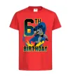 Дитяча футболка Batman birthday 6 Червоний фото