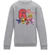 Детский Свитшот Super wings birthday 6 Серый меланж фото