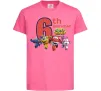 Детская футболка Super wings birthday 6 Ярко-розовый фото