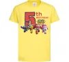 Детская футболка Super wings birthday 5 Лимонный фото