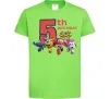 Детская футболка Super wings birthday 5 Лаймовый фото