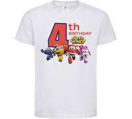 Дитяча футболка Super wings birthday 4 Дитяча футболка Super wings birthday 4