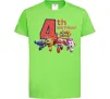 Детская футболка Super wings birthday 4 Лаймовый фото