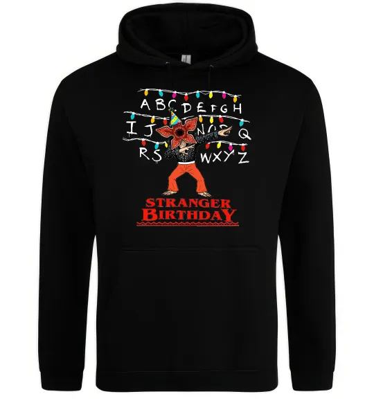 Женская толстовка (худи) Stranger birthday Черный фото