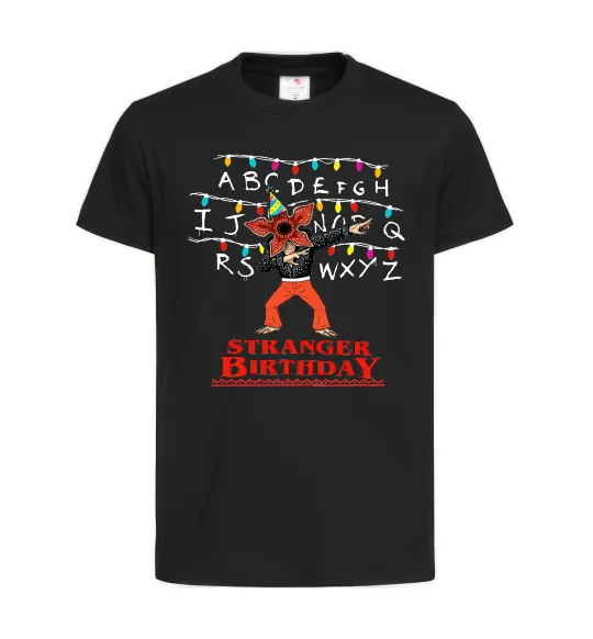 Детская футболка Stranger birthday Черный фото
