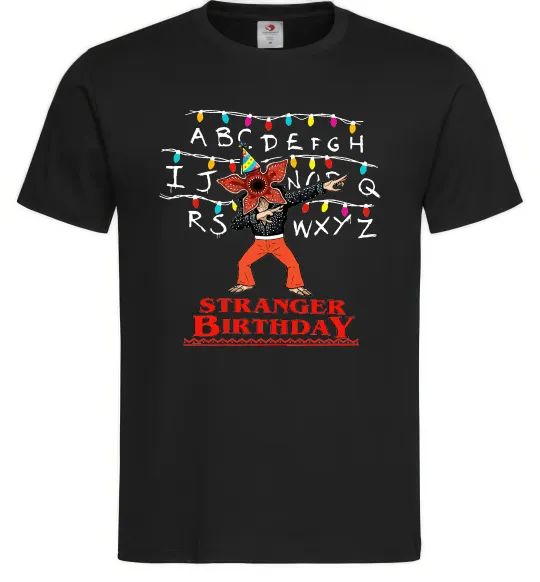Чоловіча футболка Stranger birthday Чорний фото
