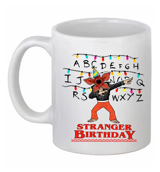 Чашка керамическая Stranger birthday Белый фото