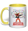 Чашка с цветной ручкой Stranger birthday Лимонный фото