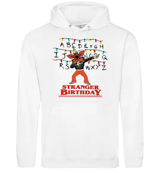 Женская толстовка (худи) Stranger birthday Белый фото
