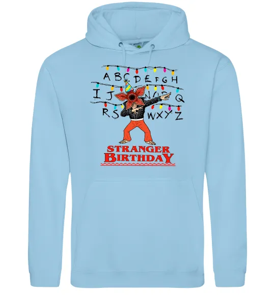 Женская толстовка (худи) Stranger birthday Голубой фото