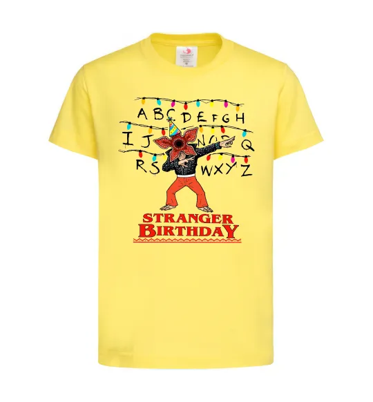 Детская футболка Stranger birthday Лимонный фото
