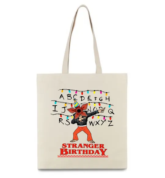 Эко-сумка Stranger birthday Бежевый фото