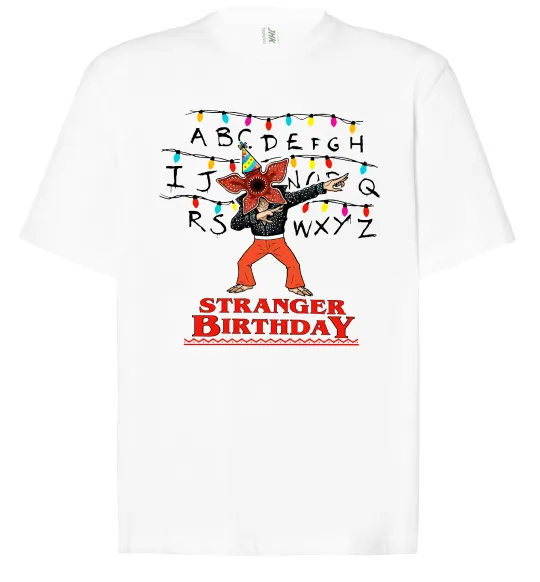 Футболка Оверсайз Stranger birthday Белый фото