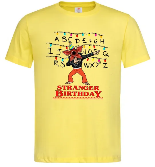 Чоловіча футболка Stranger birthday Лимонний фото