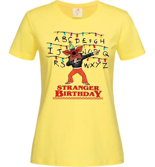 Жіноча футболка Stranger birthday Лимонний фото