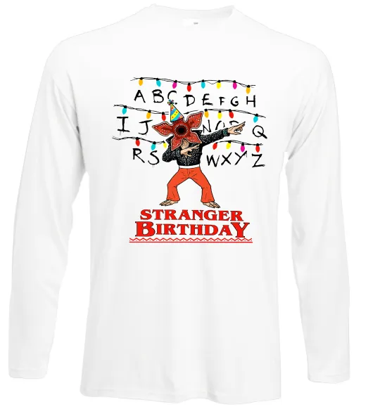 Лонгслів Stranger birthday Білий фото