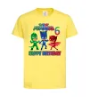 Дитяча футболка PJ Masks birthday 6 Лимонний фото