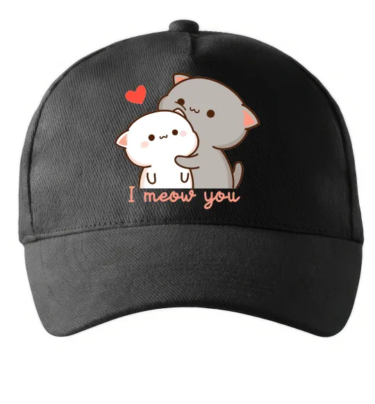 Кепка Котики I Meow you Чорний фото