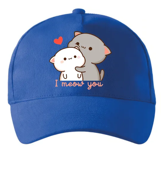 Кепка Котики I Meow you Яскраво-синій фото