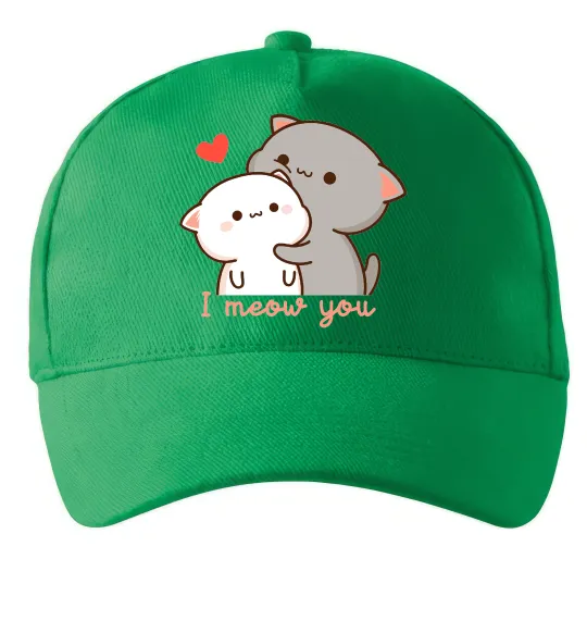 Кепка Котики I Meow you Зелений фото