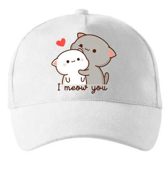 Кепка Котики I Meow you Білий фото