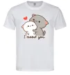 Чоловіча футболка Котики I Meow you Білий фото