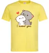 Чоловіча футболка Котики I Meow you Лимонний фото