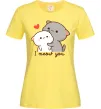 Жіноча футболка Котики I Meow you Лимонний фото