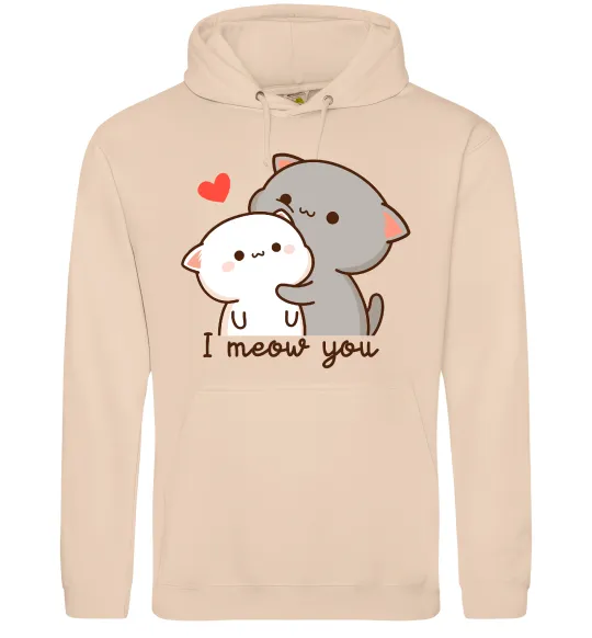 Жіноча толстовка (худі) Котики I Meow you Пісочний фото
