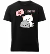 Чоловіча преміум футболка Peach and Goma love you Чорний фото