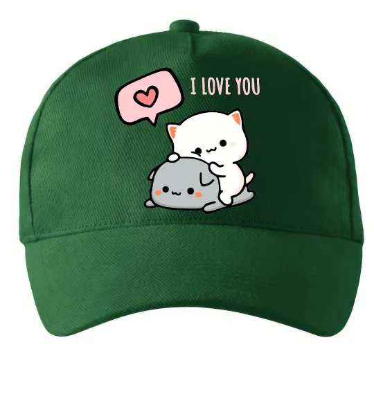 Кепка Peach and Goma love you Темно-зелений фото