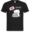 Чоловіча футболка Peach and Goma love you Чорний фото