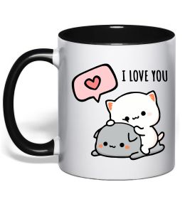 Чашка з кольоровою ручкою Peach and Goma love you Чашка з кольоровою ручкою Peach and Goma love you