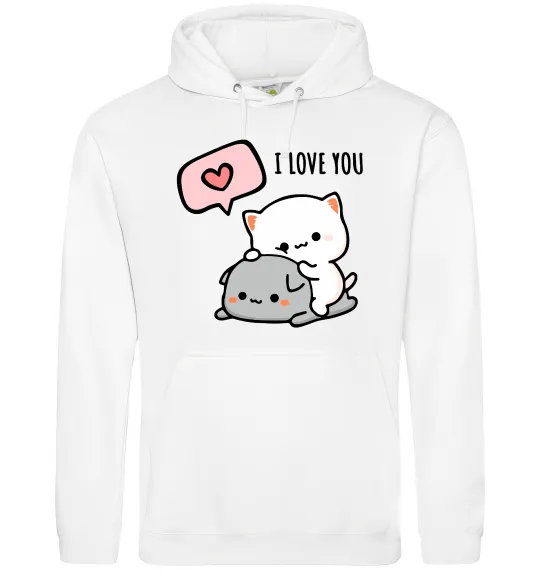 Жіноча толстовка (худі) Peach and Goma love you Білий фото