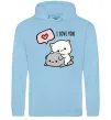 Жіноча толстовка (худі) Peach and Goma love you Блакитний фото
