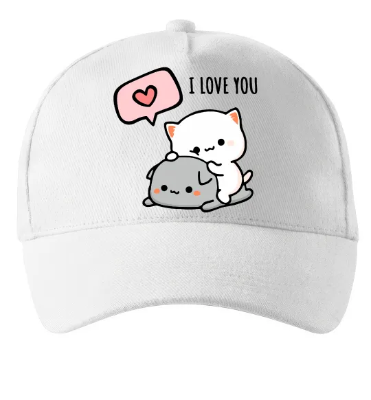 Кепка Peach and Goma love you Білий фото