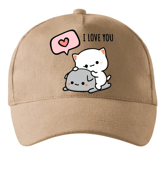 Кепка Peach and Goma love you Пісочний фото